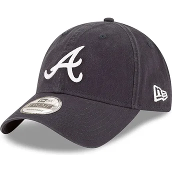 Gorra curva azul marino ajustable 9TWENTY Core Classic de Atlanta Braves MLB de New Era