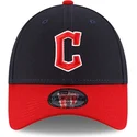 gorra-curva-azul-marino-y-roja-ajustable-9forty-the-league-de-cleveland-guardians-mlb-de-new-era