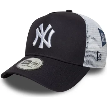 Gorra trucker azul marino y blanca A Frame Multi Patch de New York Yankees MLB de New Era