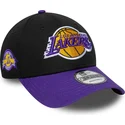 gorra-curva-negra-y-violeta-ajustable-9forty-side-patch-de-los-angeles-lakers-nba-de-new-era