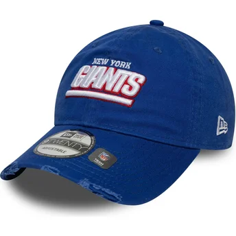 Gorra curva azul ajustable 9TWENTY Washed Distress de New York Giants NFL de New Era