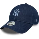 gorra-curva-azul-marino-ajustable-para-mujer-9twenty-denim-de-new-york-yankees-mlb-de-new-era