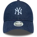 gorra-curva-azul-marino-ajustable-para-mujer-9twenty-denim-de-new-york-yankees-mlb-de-new-era