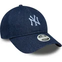 gorra-curva-azul-marino-ajustable-para-mujer-9twenty-denim-de-new-york-yankees-mlb-de-new-era