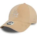 gorra-curva-beige-ajustable-para-mujer-9forty-velour-diamante-de-los-angeles-dodgers-mlb-de-new-era
