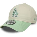 gorra-curva-beige-y-verde-ajustable-para-mujer-9twenty-world-series-cooperstown-de-los-angeles-dodgers-mlb-de-new-era