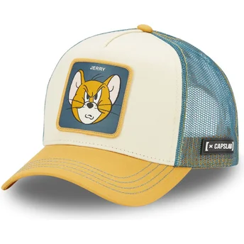 Gorra trucker beige y azul Jerry TAJ6 JER Looney Tunes de Capslab