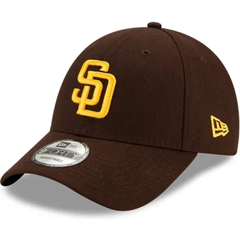 Gorra curva marrón ajustable 9FORTY The League de San Diego Padres MLB de New Era