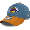 gorra-curva-azul-y-marron-ajustable-9twenty-denim-midi-de-los-angeles-lakers-nba-de-new-era