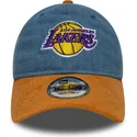 gorra-curva-azul-y-marron-ajustable-9twenty-denim-midi-de-los-angeles-lakers-nba-de-new-era