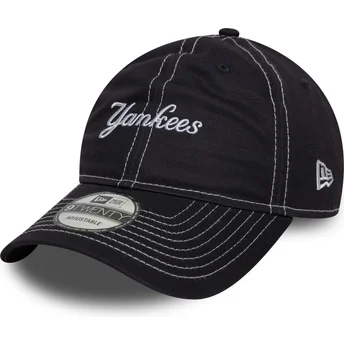 Gorra curva azul marino ajustable 9TWENTY Contrast Stitch de New York Yankees MLB de New Era