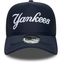 gorra-trucker-azul-marino-a-frame-script-de-new-york-yankees-mlb-de-new-era