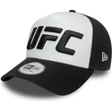 gorra-curva-blanca-y-negra-a-frame-core-de-ufc-ultimate-fighting-championship-de-new-era