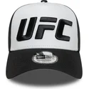 gorra-curva-blanca-y-negra-a-frame-core-de-ufc-ultimate-fighting-championship-de-new-era