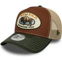 gorra-trucker-marron-y-verde-a-frame-animal-patch-de-bufalo-de-new-era