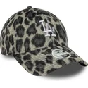 gorra-curva-negra-ajustable-para-mujer-9forty-cosy-animal-de-los-angeles-dodgers-mlb-de-new-era