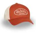 gorra-trucker-naranja-y-beige-ajustable-lof-b33-de-von-dutch