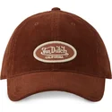 gorra-curva-marron-ajustable-log06-de-von-dutch
