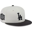 gorra-plana-beige-y-negra-ajustada-59fifty-clr-dvlp-de-los-angeles-dodgers-mlb-de-new-era