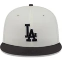 gorra-plana-beige-y-negra-ajustada-59fifty-clr-dvlp-de-los-angeles-dodgers-mlb-de-new-era