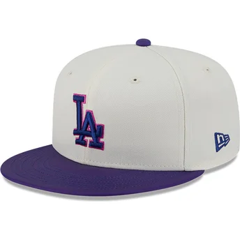 Gorra plana beige y violeta ajustada 59FIFTY CLR DVLP de Los Angeles Dodgers MLB de New Era