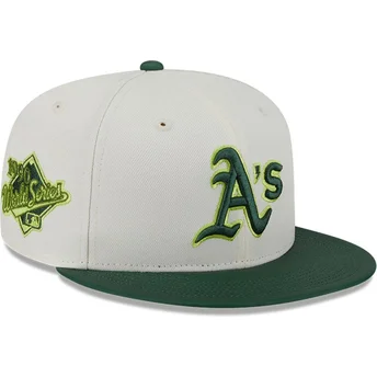 Gorra plana beige y verde ajustada 59FIFTY CLR DVLP de Oakland Athletics MLB de New Era