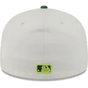 gorra-plana-beige-y-verde-ajustada-59fifty-clr-dvlp-de-oakland-athletics-mlb-de-new-era
