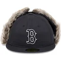 gorra-plana-negra-ajustada-59fifty-winter-dog-ear-de-boston-red-sox-mlb-de-new-era