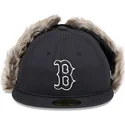 gorra-plana-negra-ajustada-59fifty-winter-dog-ear-de-boston-red-sox-mlb-de-new-era