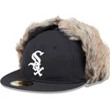 gorra-plana-negra-ajustada-59fifty-winter-dog-ear-de-chicago-white-sox-mlb-de-new-era