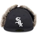 gorra-plana-negra-ajustada-59fifty-winter-dog-ear-de-chicago-white-sox-mlb-de-new-era