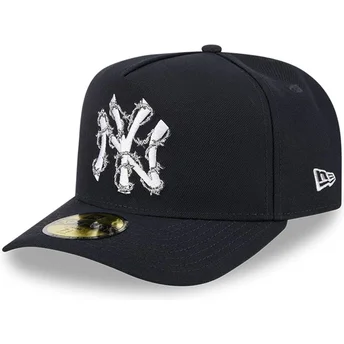 Gorra curva azul marino ajustada 59FIFTY A Frame Wired de New York Yankees MLB de New Era