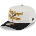 gorra-curva-beige-y-negra-snapback-9fifty-a-frame-chainstitch-de-pittsburgh-penguins-nhl-de-new-era