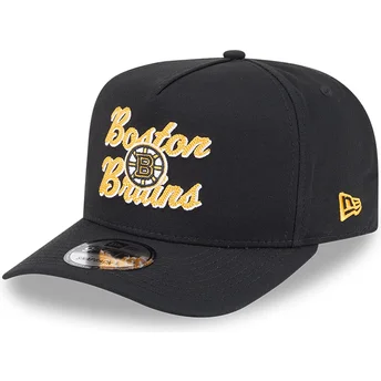 Gorra curva negra snapback 9FIFTY A Frame Chainstitch de Boston Bruins NHL de New Era