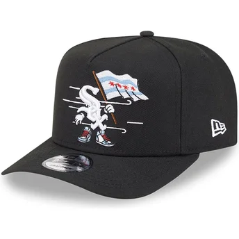 Gorra curva negra snapback 9FIFTY A Frame Cartoon de Chicago White Sox MLB de New Era
