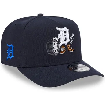 Gorra curva azul marino snapback 9FIFTY A Frame Cartoon de Detroit Tigers MLB de New Era