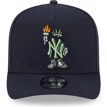 Gorra curva azul marino snapback 9FIFTY A Frame Cartoon de New York Yankees MLB de New Era