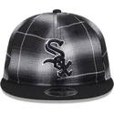 gorra-plana-negra-snapback-9fifty-retro-crown-plaid-de-chicago-white-sox-mlb-de-new-era