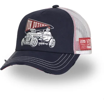 Gorra trucker azul marino y blanca CREW26 de Von Dutch