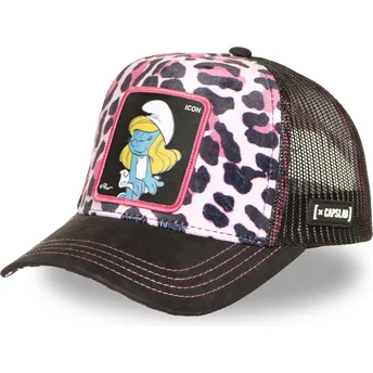 Gorra trucker leopardo rosa Pitufina SMU LEOP Los Pitufos de Capslab