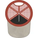 gorra-trucker-gris-y-roja-pea5-pea-peanuts-de-capslab