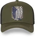 gorra-trucker-verde-y-negra-cuerpo-de-exploracion-aot2-sco-attack-on-titan-de-capslab