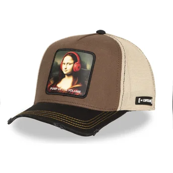 Gorra trucker marrón y negra Mona Lisa Pump Up The Volume FAM MON Famous de Capslab