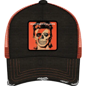 Gorra trucker negra y naranja David Bowie Dead Stars Still Burn FAM DEA Famous de Capslab