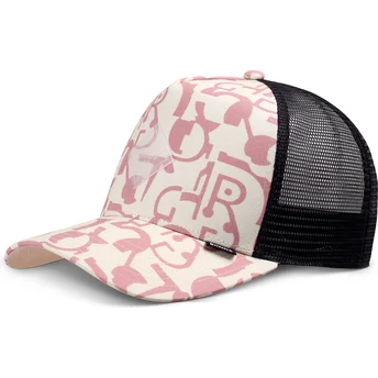 Gorra trucker beige y rosa Simple Aztek HFT de Djinns
