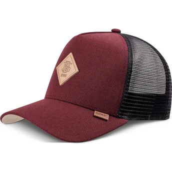 Gorra trucker roja y negra Plainlace HFT de Djinns