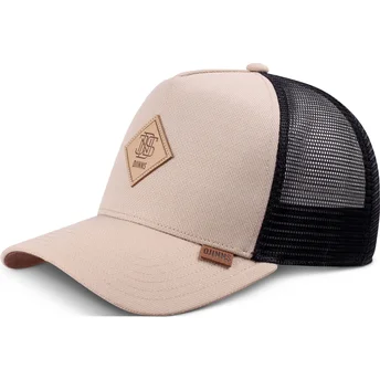 Gorra trucker beige y negra Plainlace HFT de Djinns
