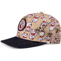 gorra-plana-beige-y-negra-snapback-para-nino-lucky-cat-linen-de-djinns