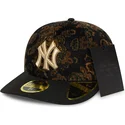 gorra-curva-negra-ajustada-59fifty-low-profile-floral-cord-three-looms-printed-corduroy-de-new-york-yankees-mlb-de-new-era