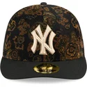 gorra-curva-negra-ajustada-59fifty-low-profile-floral-cord-three-looms-printed-corduroy-de-new-york-yankees-mlb-de-new-era